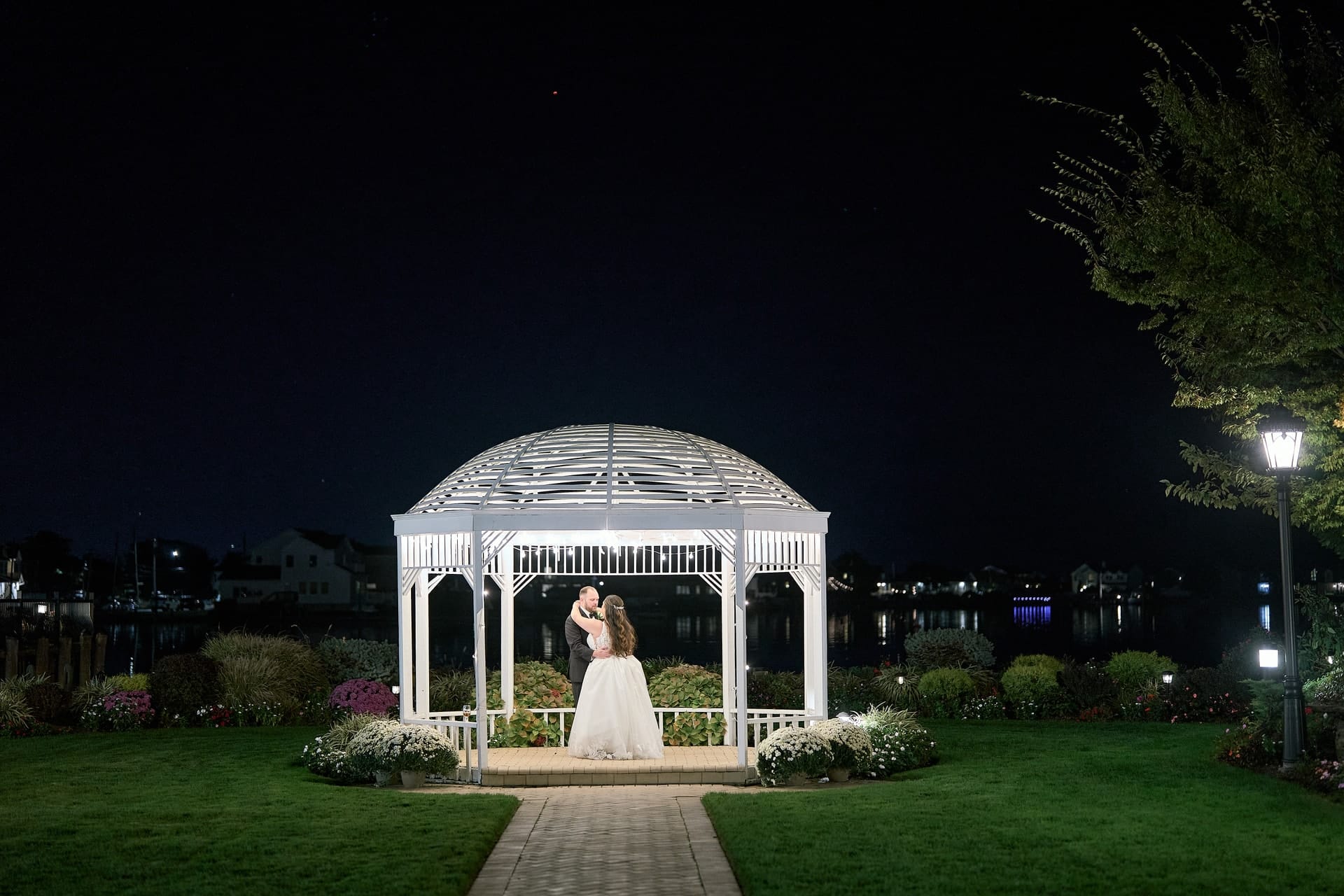 Wedding couple at Riviera Waterfront Mansion in Massapequa, Long Island - Image 3