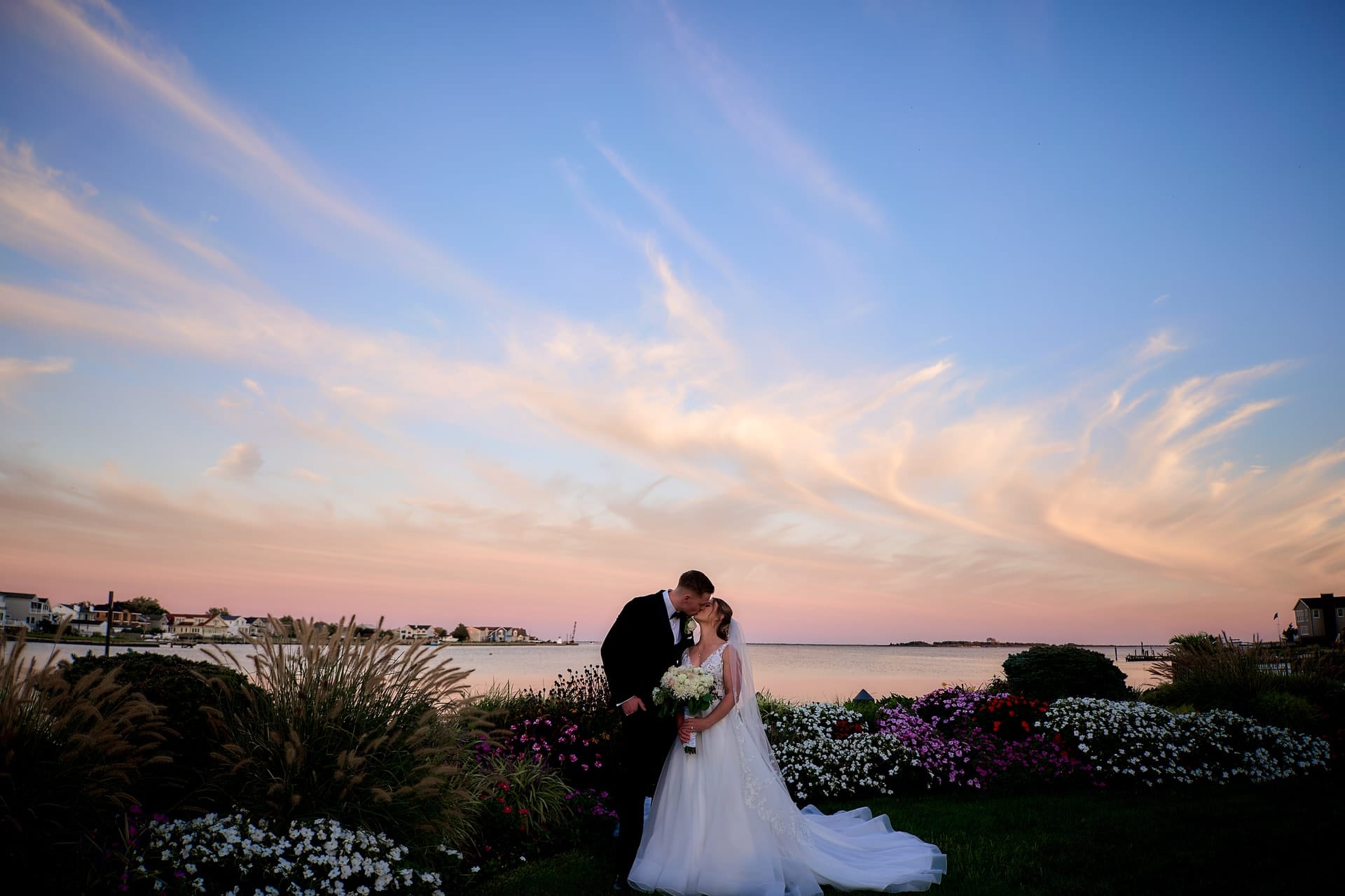 Real couples celebrating their waterfront wedding at Riviera Waterfront Mansion in Massapequa, Long Island — 4