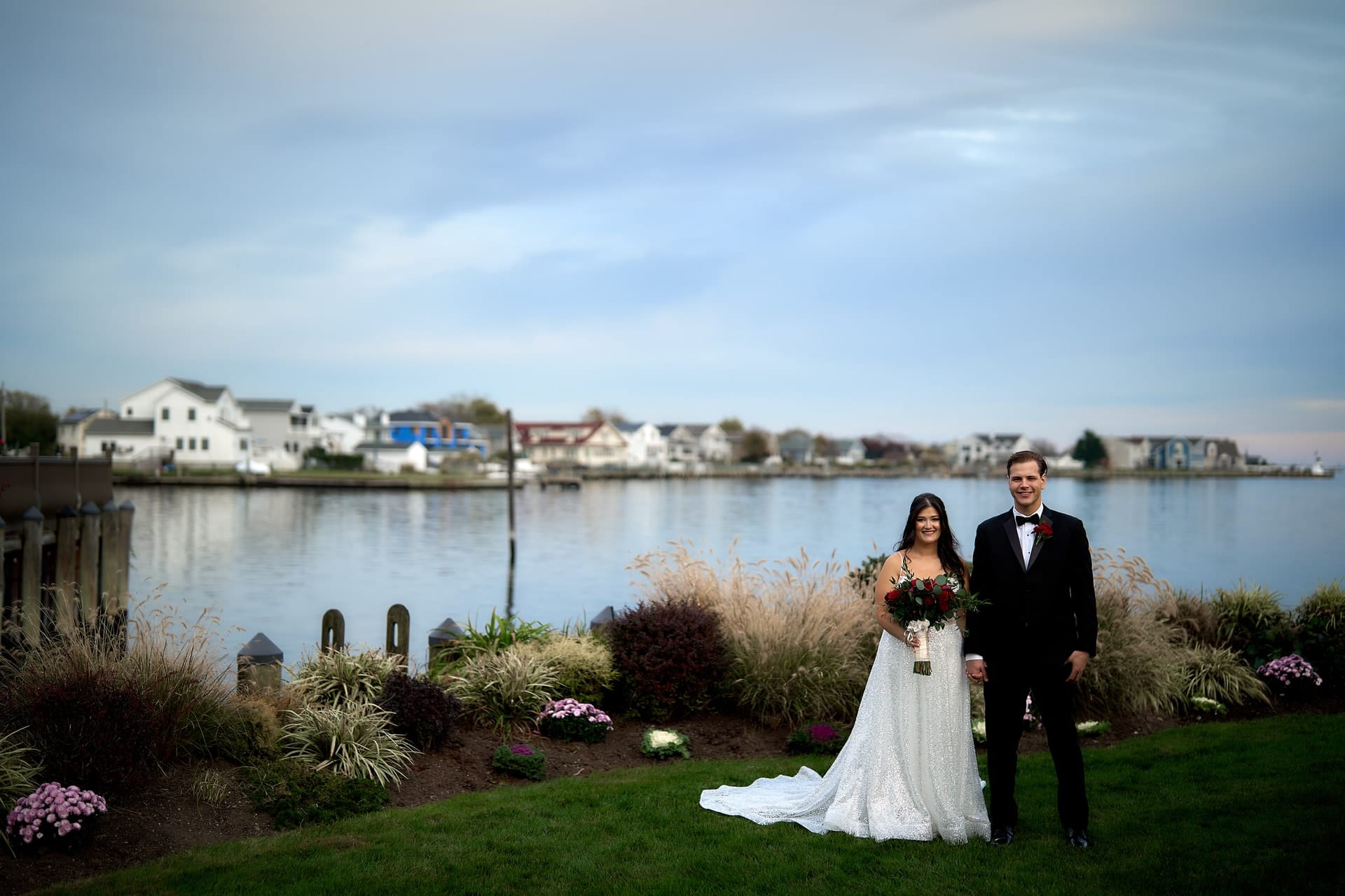 Real couples celebrating their waterfront wedding at Riviera Waterfront Mansion in Massapequa, Long Island — 2